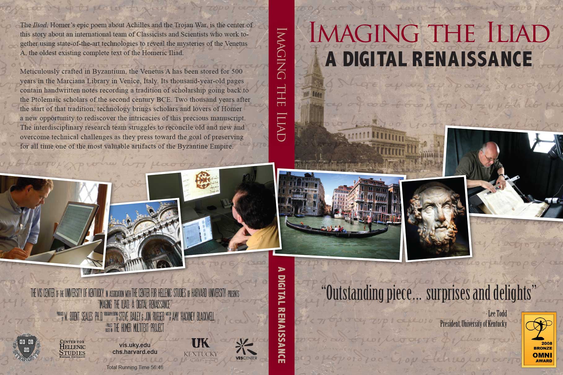 Imaging the Iliad DVD wrapper - print design