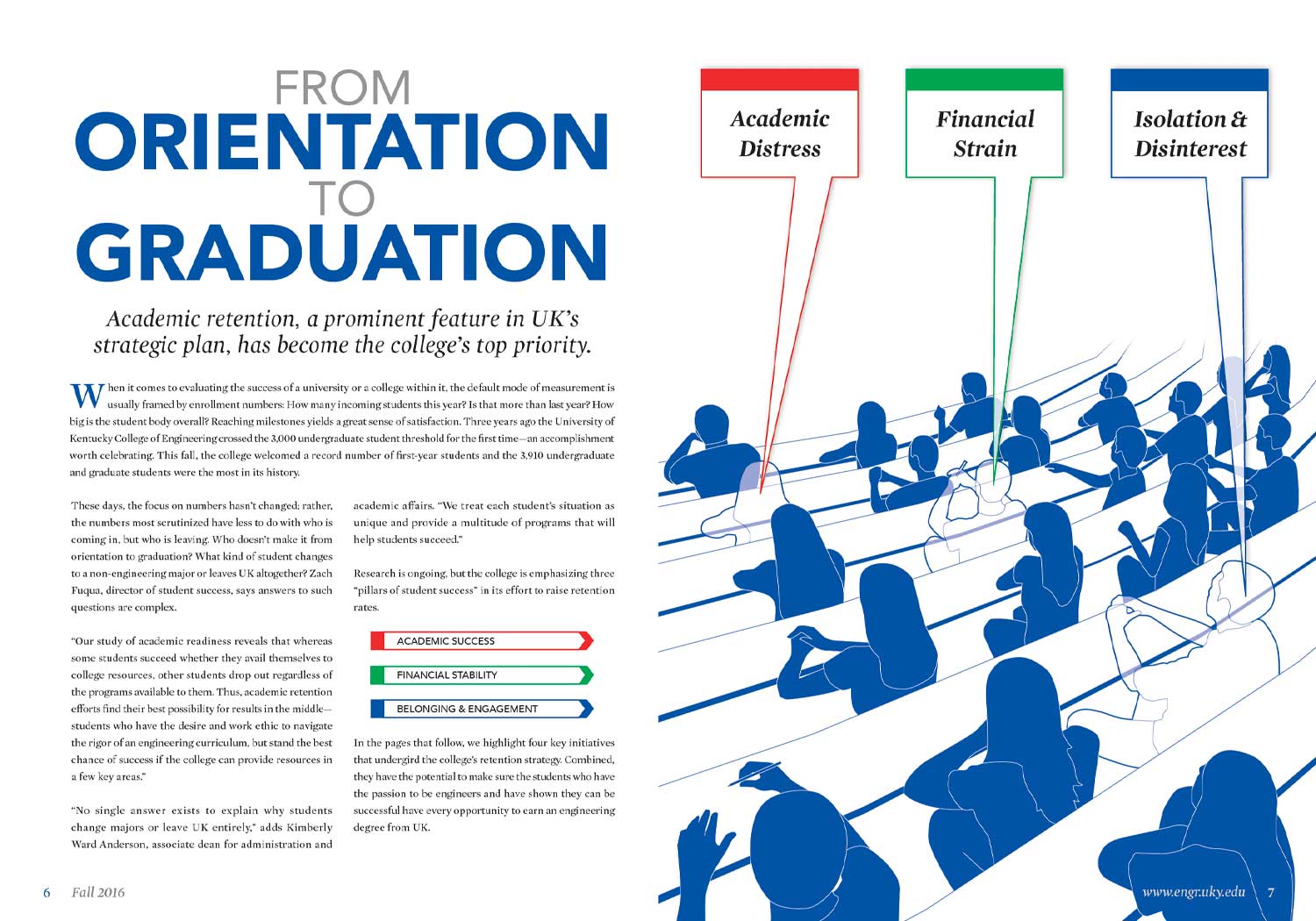 Academic Retention Illustration in Layout